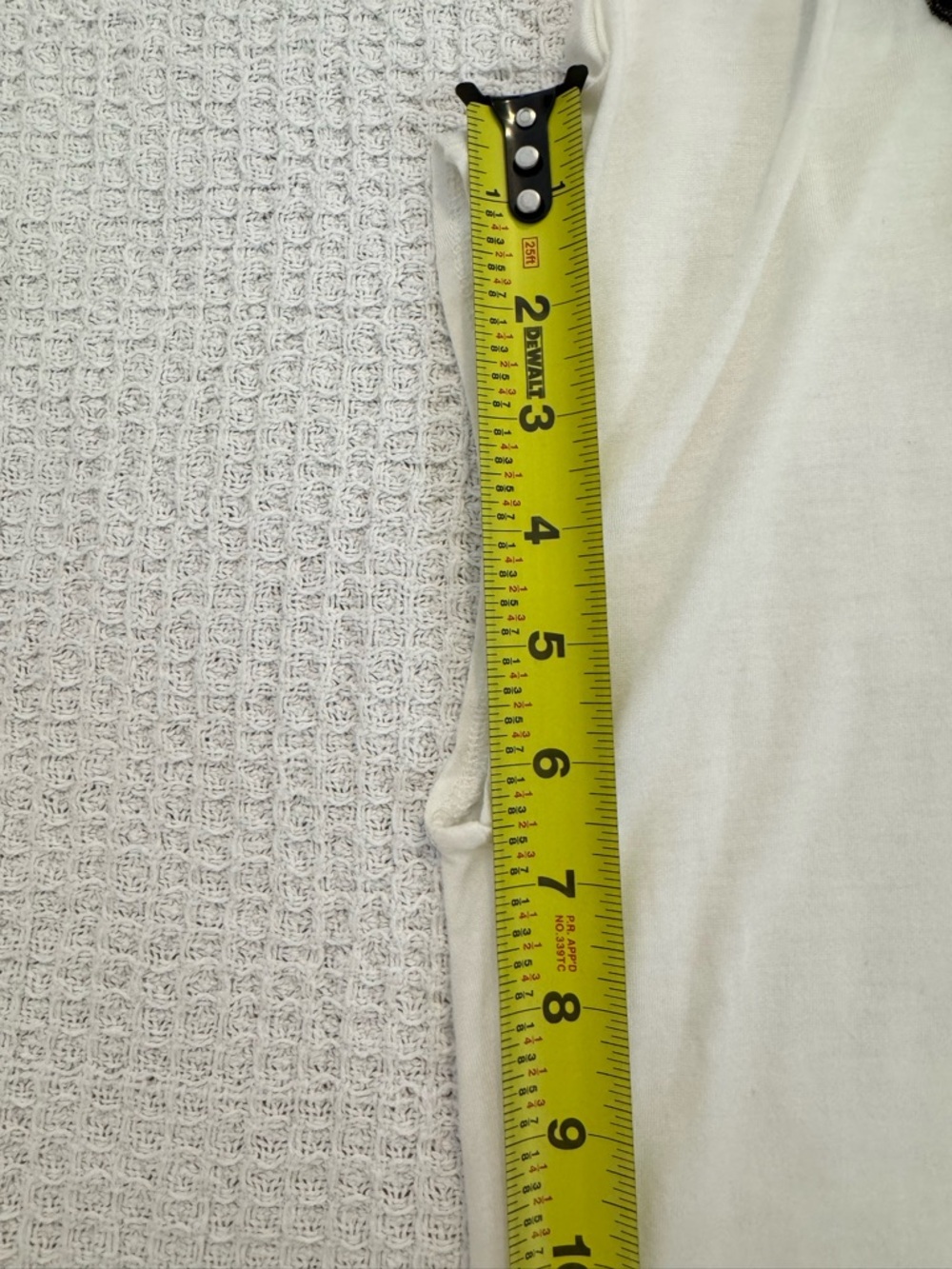A|X Armani Exchange White Sleeveless Top Black Sequin Embellished Neckline S P - Picture 7 of 10